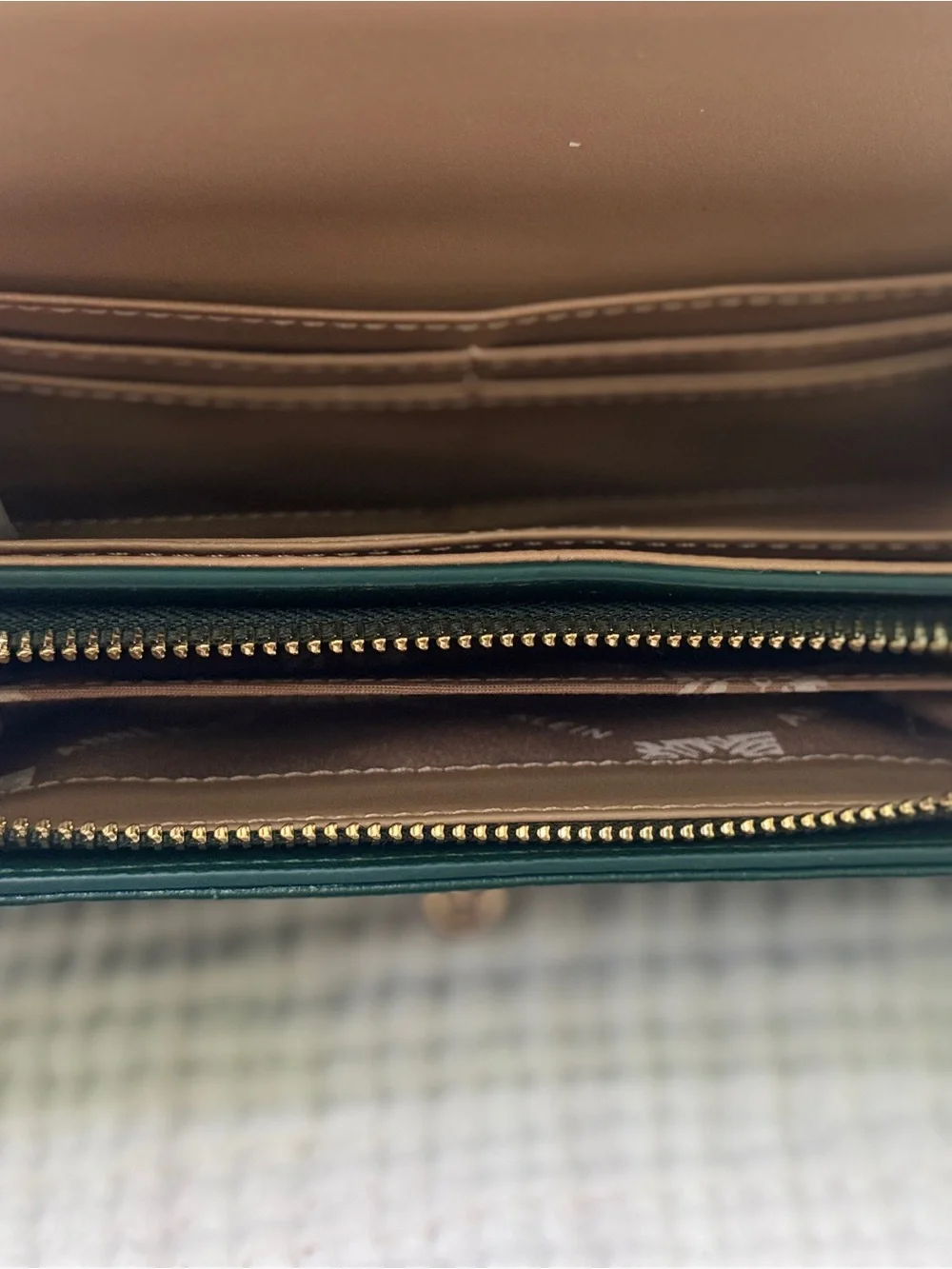 Anne Klein structured leather